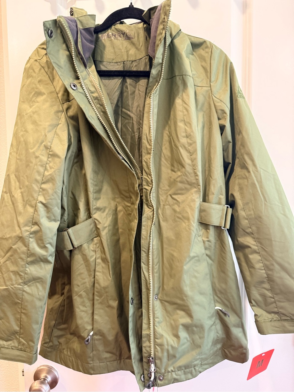 NWT Gerry Weber Olive Green Hooded Utility Jacket